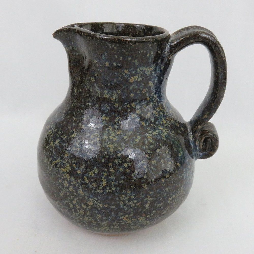Vintage Hand Thrown Pottery Water Pitcher -44 Oz